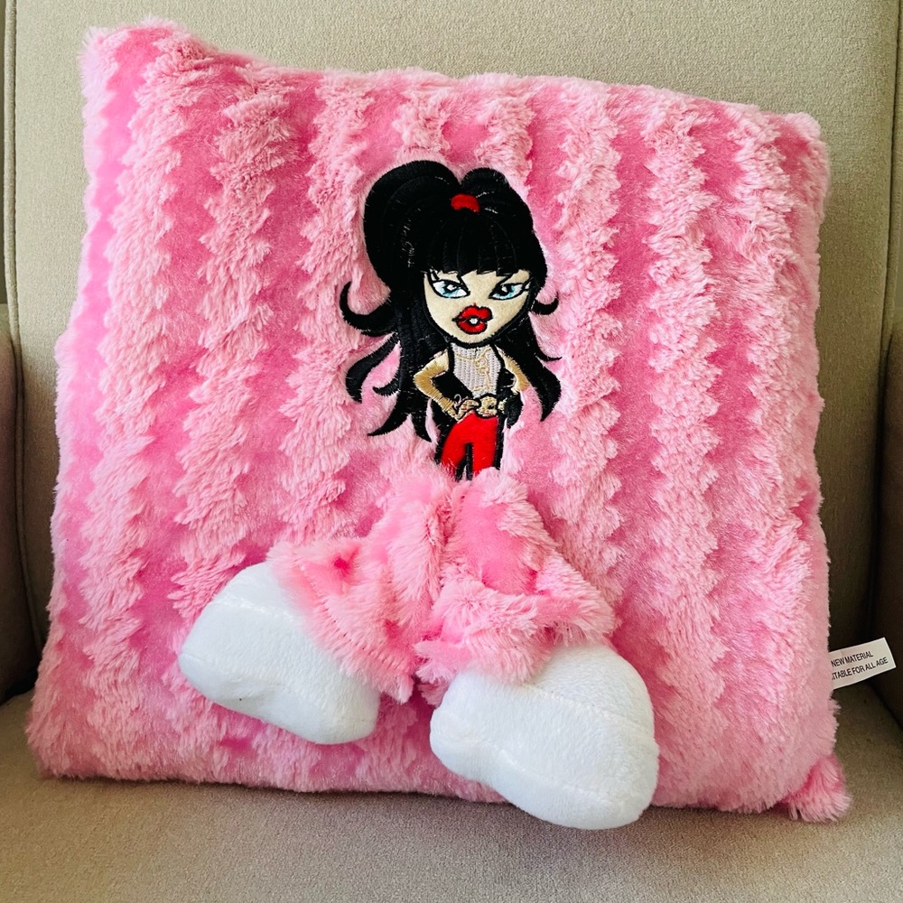 Bratz Y2K 2000s Jade Fluffy Pink 3D Pillow